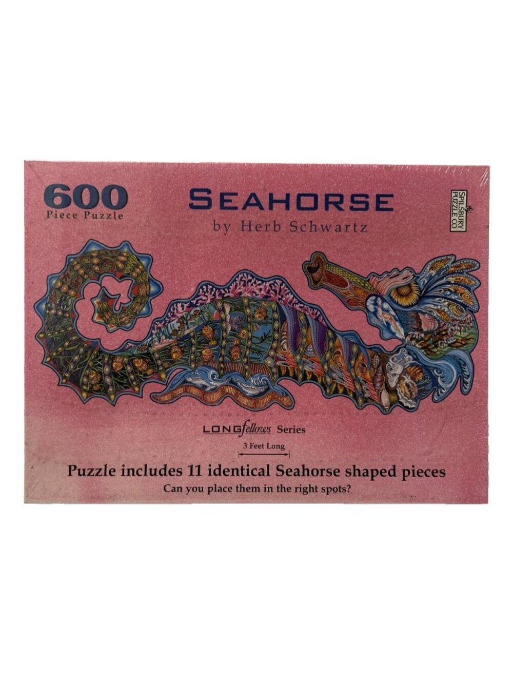 Seahorse By Herb Schwartz Spilsbury Puzzle Co. 3 Ft Longfellow Series 600
